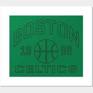 Boston Celtics basketball 1986 Posters and Art